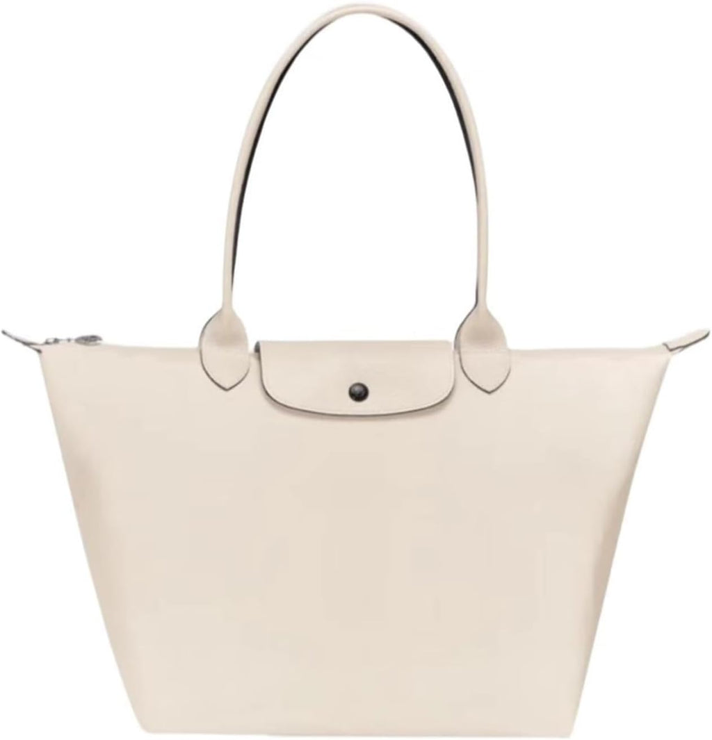 Women's Nylon Tote Bag, Large Capacity Waterproof Shoulder Bags, Spacious Handbag with Metal Zipper & Compartments