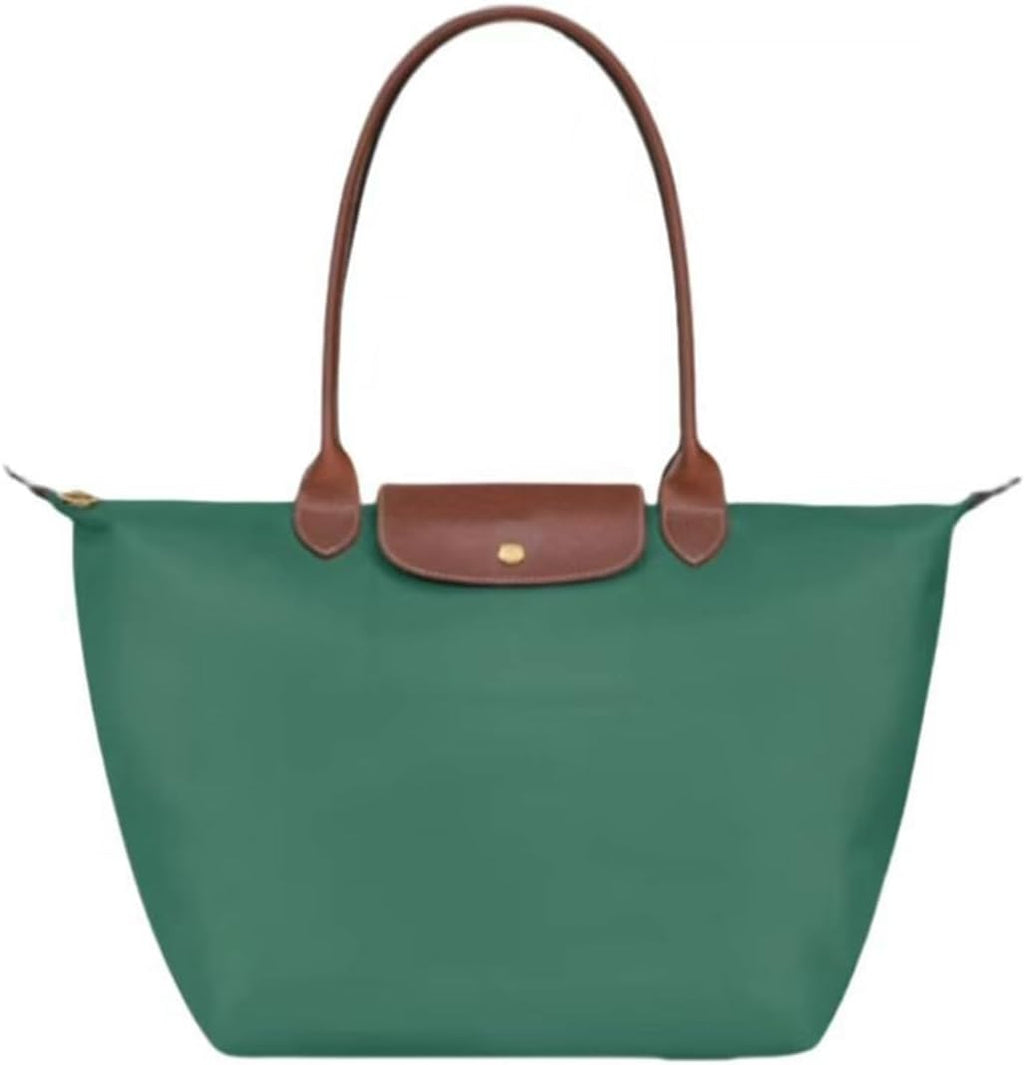 Women's Nylon Tote Bag, Large Capacity Waterproof Shoulder Bags, Spacious Handbag with Metal Zipper & Compartments