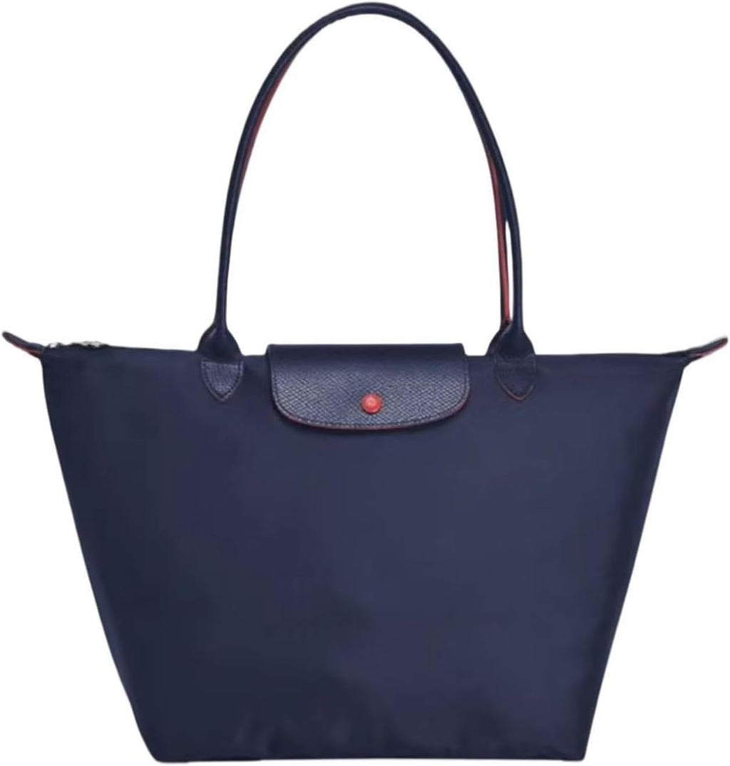 Women's Nylon Tote Bag, Large Capacity Waterproof Shoulder Bags, Spacious Handbag with Metal Zipper & Compartments