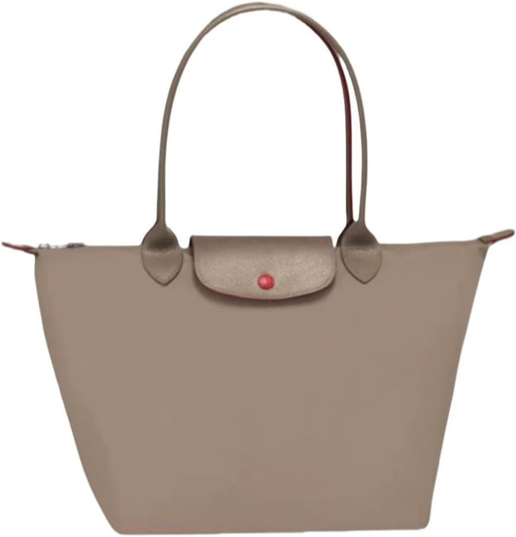 Women's Nylon Tote Bag, Large Capacity Waterproof Shoulder Bags, Spacious Handbag with Metal Zipper & Compartments