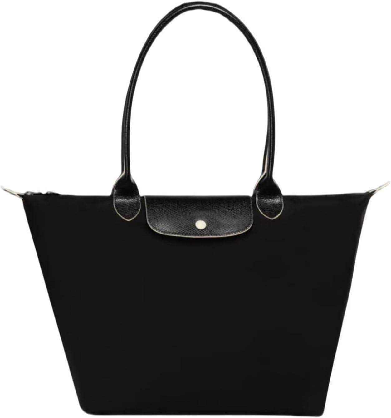 Women's Nylon Tote Bag, Large Capacity Waterproof Shoulder Bags, Spacious Handbag with Metal Zipper & Compartments