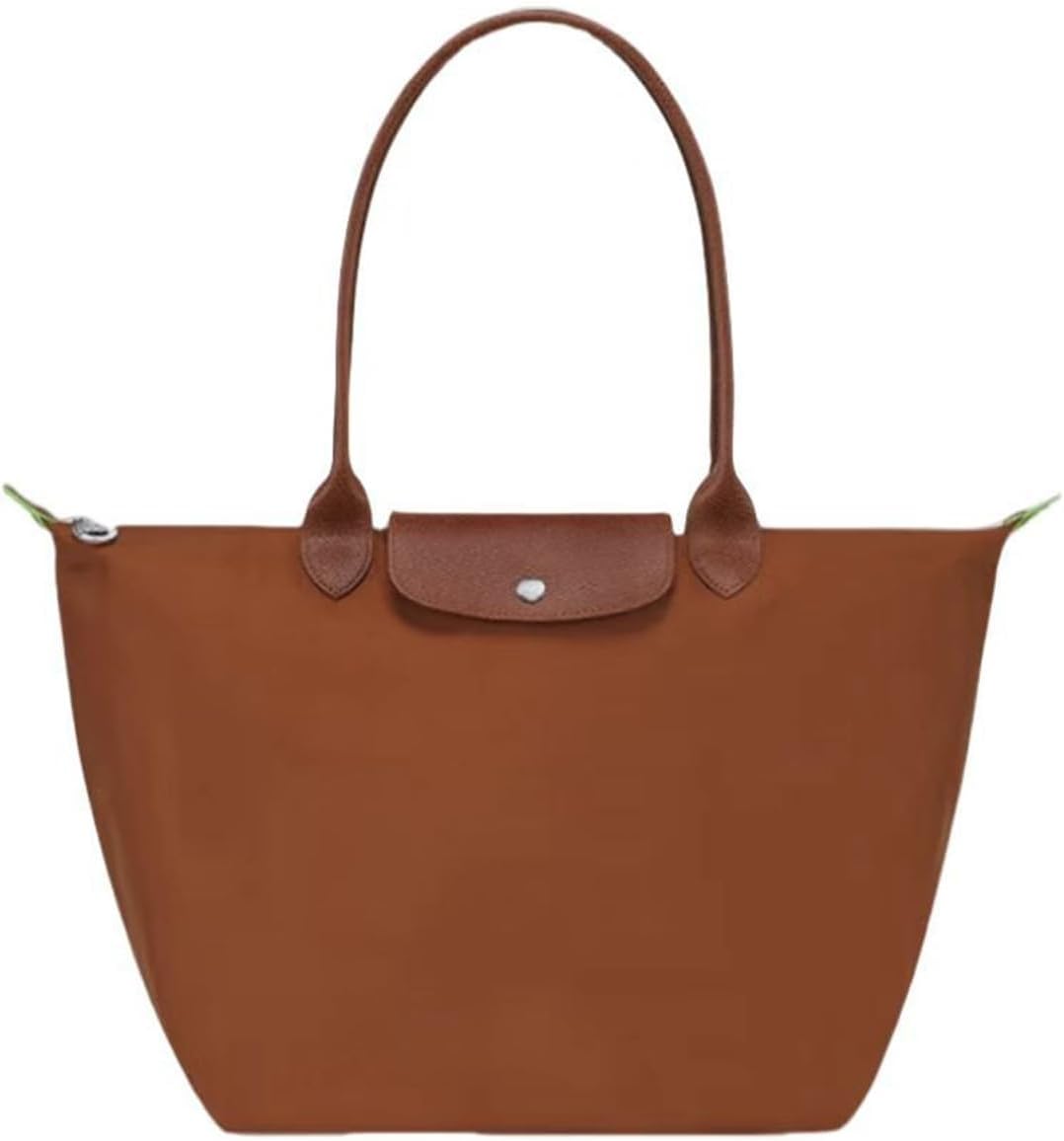 Women's Nylon Tote Bag, Large Capacity Waterproof Shoulder Bags, Spacious Handbag with Metal Zipper & Compartments