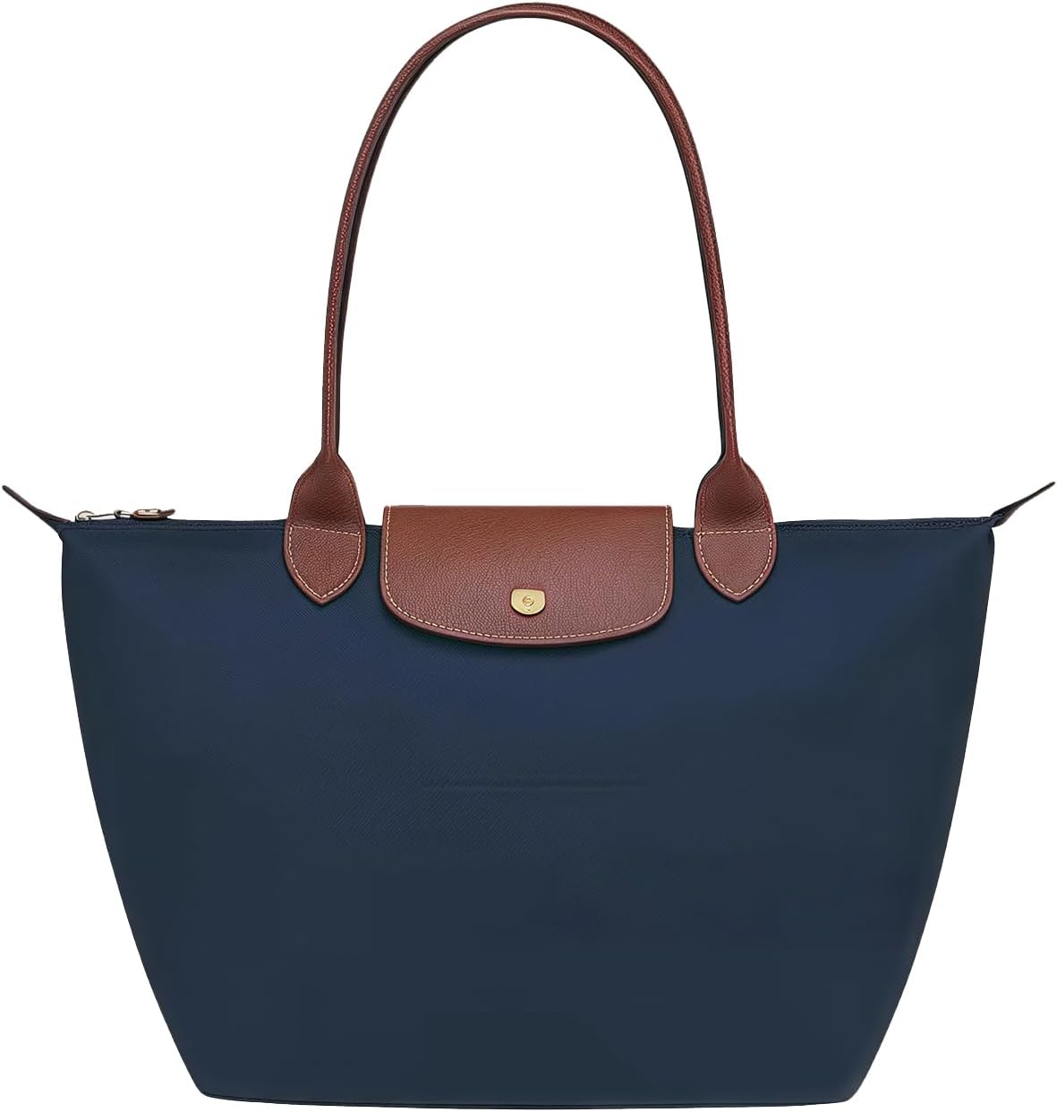 Women's Nylon Tote Bag, Large Capacity Waterproof Shoulder Bags, Spacious Handbag with Metal Zipper & Compartments