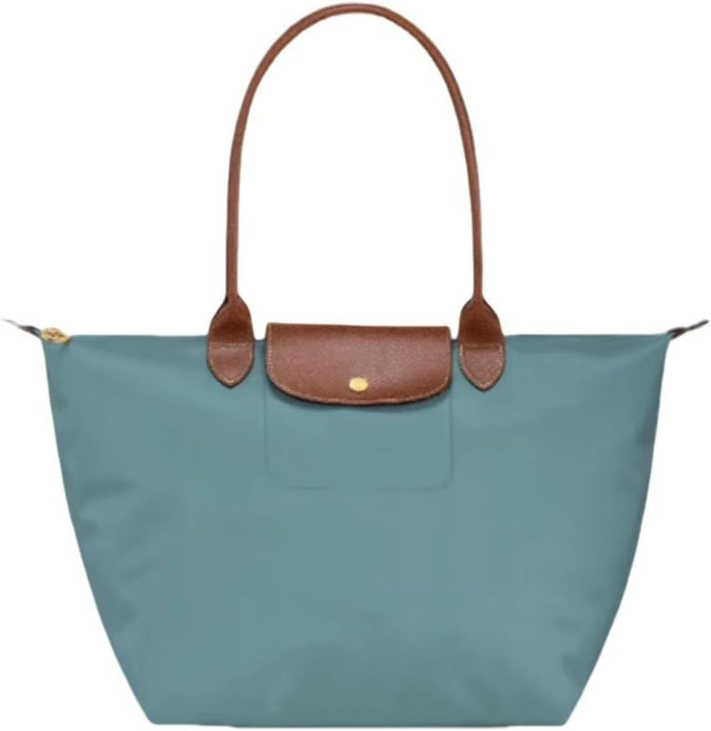 Women's Nylon Tote Bag, Large Capacity Waterproof Shoulder Bags, Spacious Handbag with Metal Zipper & Compartments