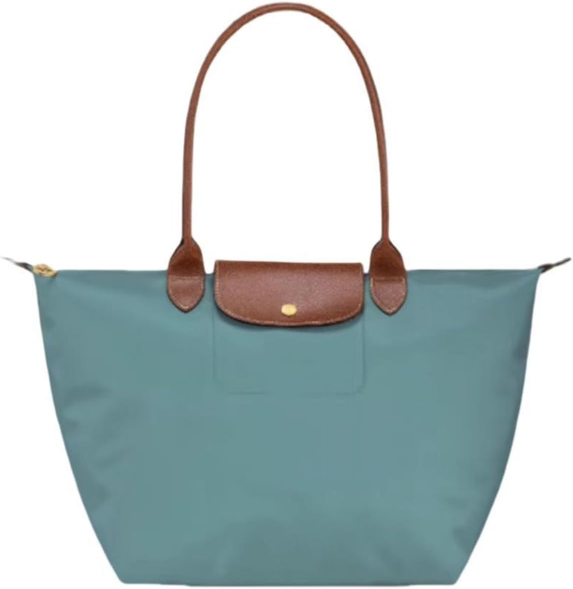 Women's Nylon Tote Bag, Large Capacity Waterproof Shoulder Bags, Spacious Handbag with Metal Zipper & Compartments