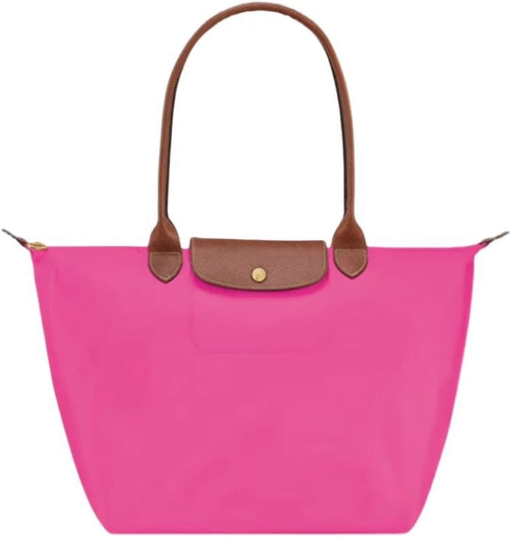 Women's Nylon Tote Bag, Large Capacity Waterproof Shoulder Bags, Spacious Handbag with Metal Zipper & Compartments