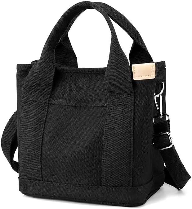 Small Tote Bag with Zipper Tote Bag for Women Canvas Crossbody Bag Shoulder Bag Satchel Hobo Bag Messenger