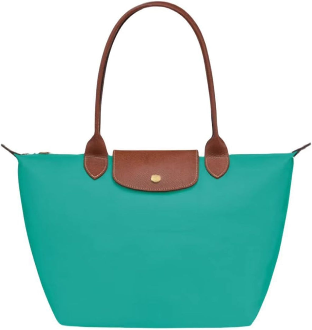 Women's Nylon Tote Bag, Large Capacity Waterproof Shoulder Bags, Spacious Handbag with Metal Zipper & Compartments