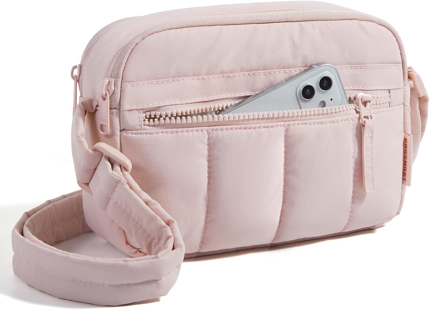 Cross Body Purse, Mini Crossbody Bags for Women Travel Purse, Puffy Shoulder Handbag Wallet with RFID Blocking Slots