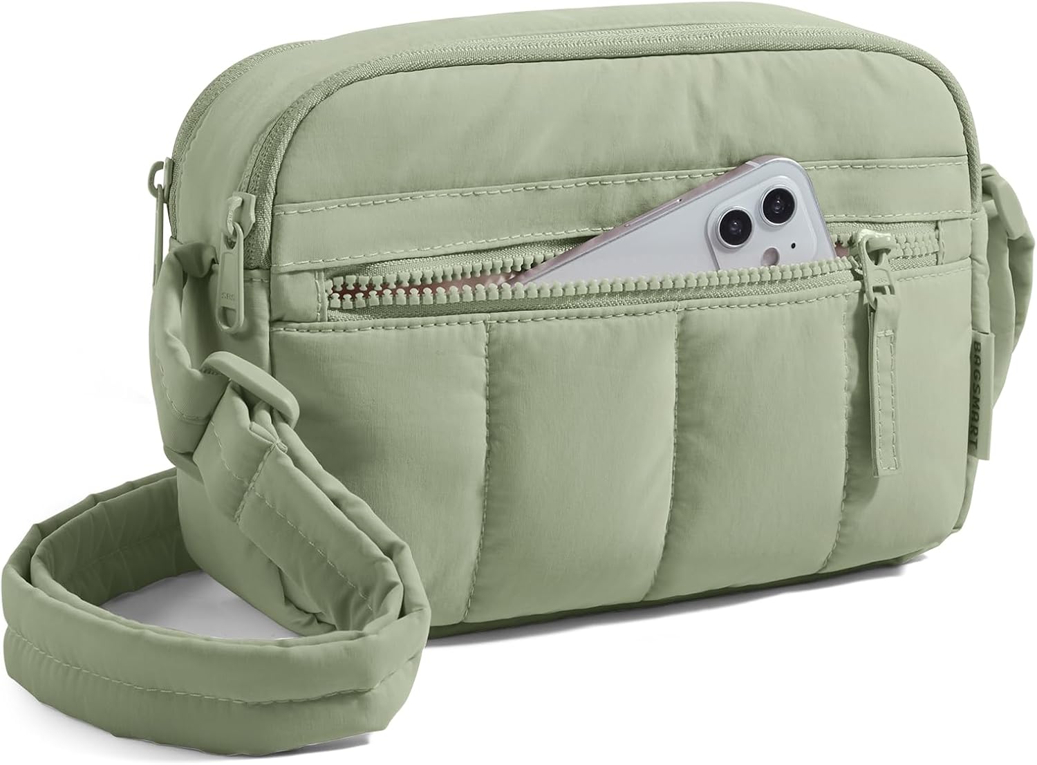 Cross Body Purse, Mini Crossbody Bags for Women Travel Purse, Puffy Shoulder Handbag Wallet with RFID Blocking Slots