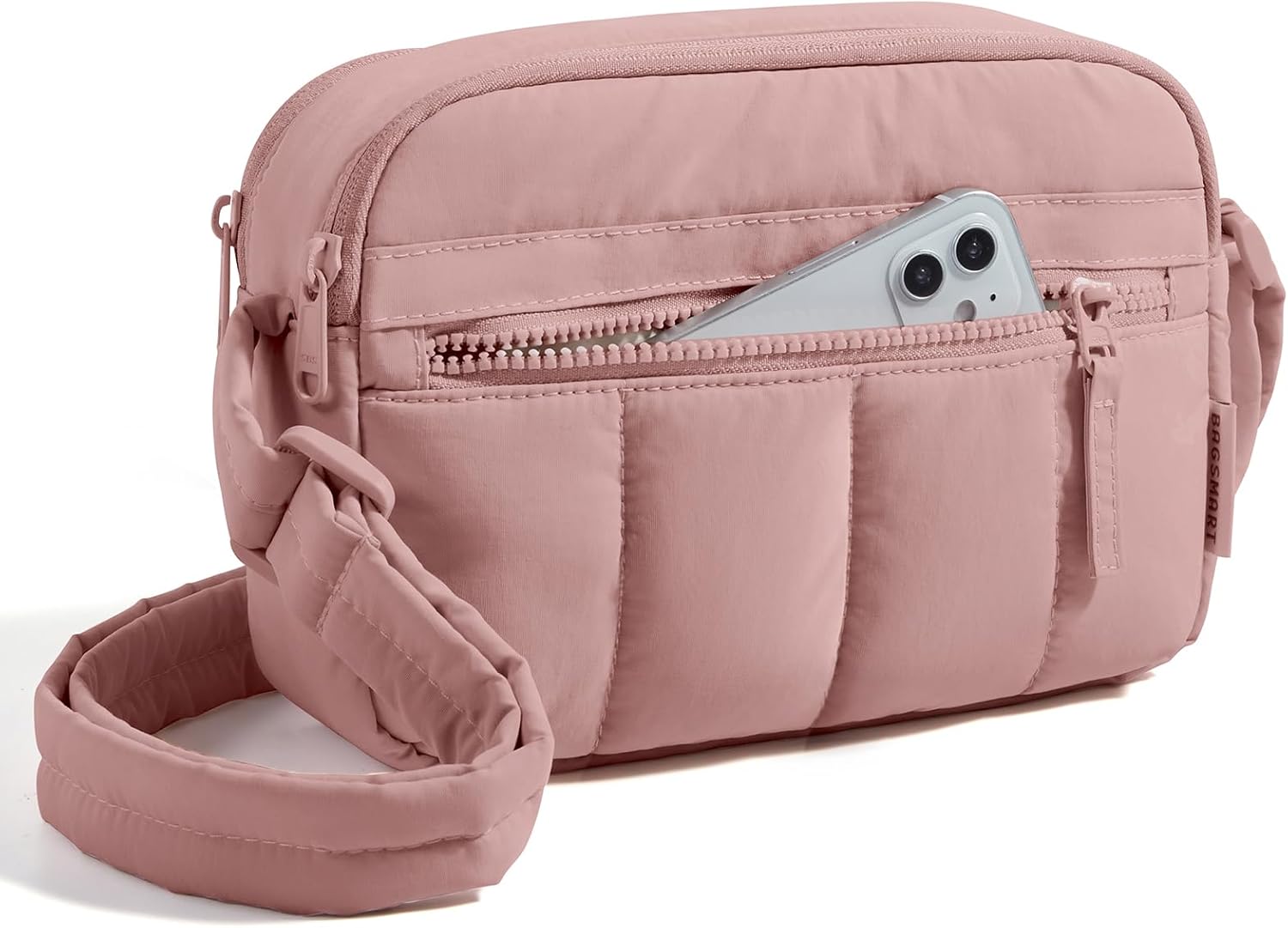 Cross Body Purse, Mini Crossbody Bags for Women Travel Purse, Puffy Shoulder Handbag Wallet with RFID Blocking Slots