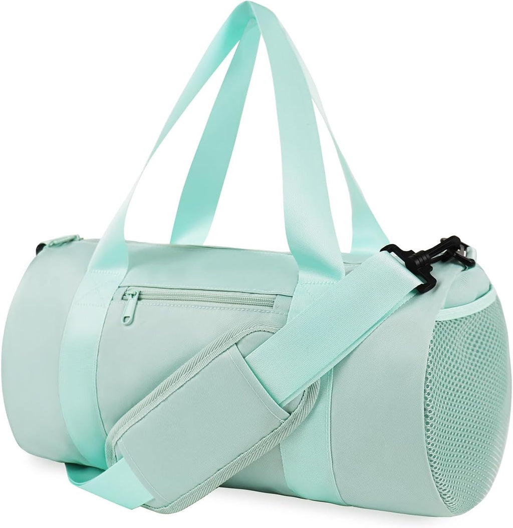 Small Gym Bag Duffel Bag for Women Men Fitness Sports Bag Workout Adjustable Detachable Shoulder Strap Lightweight Carry on Travel Duffle Bag (Black, 15" / Mini / 12L)