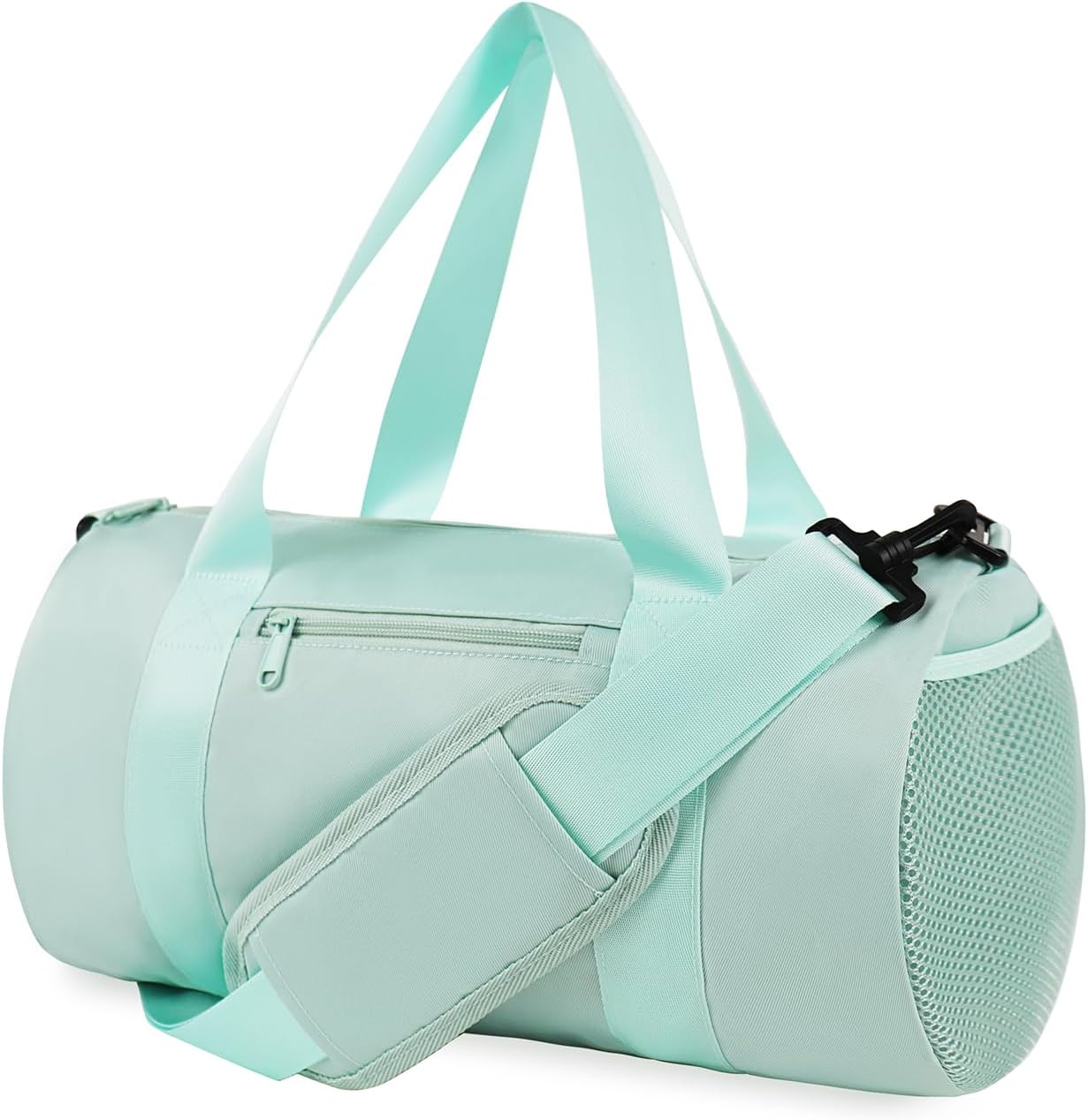 Small Gym Bag Duffel Bag for Women Men Fitness Sports Bag Workout Adjustable Detachable Shoulder Strap Lightweight Carry on Travel Duffle Bag (Black, 15" / Mini / 12L)