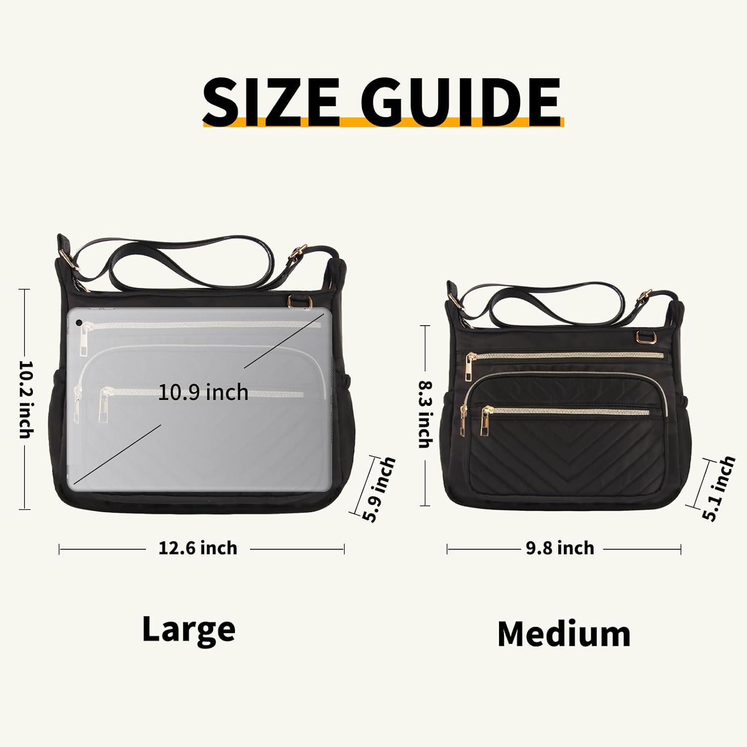 Purse for Women Travel, Large RFID Anti-Theft Shoulder Crossbody Bag With Multiple Pockets for Daily Or Work