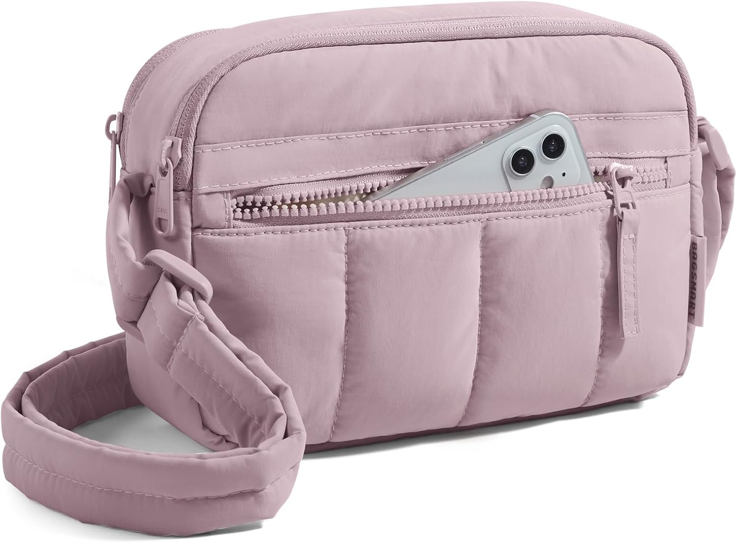 Cross Body Purse, Mini Crossbody Bags for Women Travel Purse, Puffy Shoulder Handbag Wallet with RFID Blocking Slots