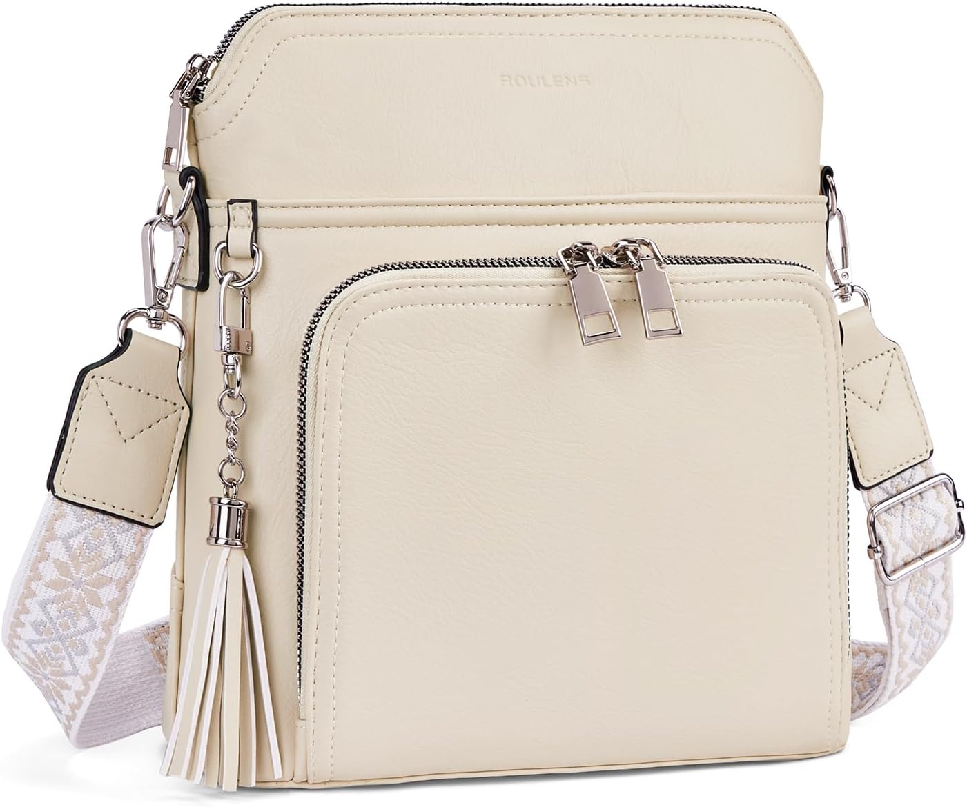 Crossbody Purse for Women Vegan Leather Medium Crossbody Wallet Bag for Travel Women Shoulder Handbags with Tassel