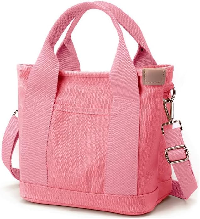 Small Tote Bag with Zipper Tote Bag for Women Canvas Crossbody Bag Shoulder Bag Satchel Hobo Bag Messenger