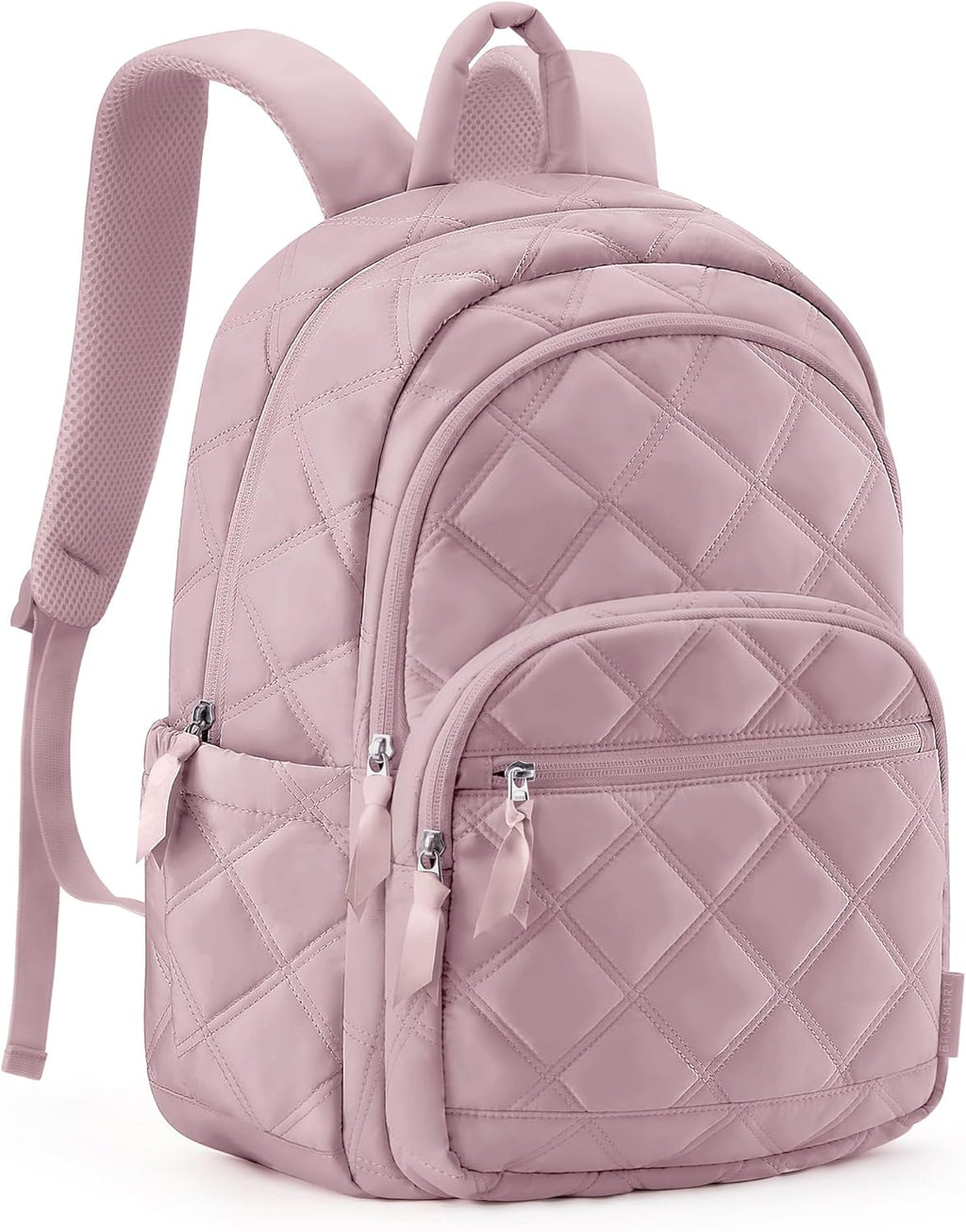 Womens Backpack Small Travel Laptop Backpack for Women, Quilted College Laptop Bookbag, Work Back Pack for Women, Cute Computer Water-Resistant Casual Daypack, Puffer Camel