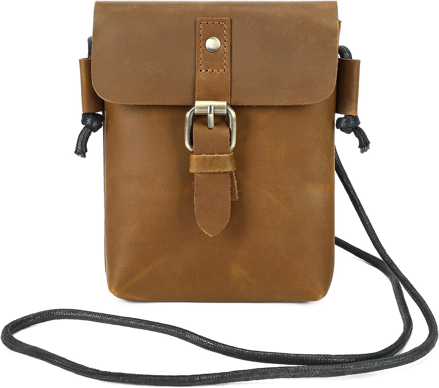 Man Purses and Bags Small, Mini Genuine Leather Messenger and Shoulder Bag for Men with lots of Zipper Pockets | Small, Mini, for Men