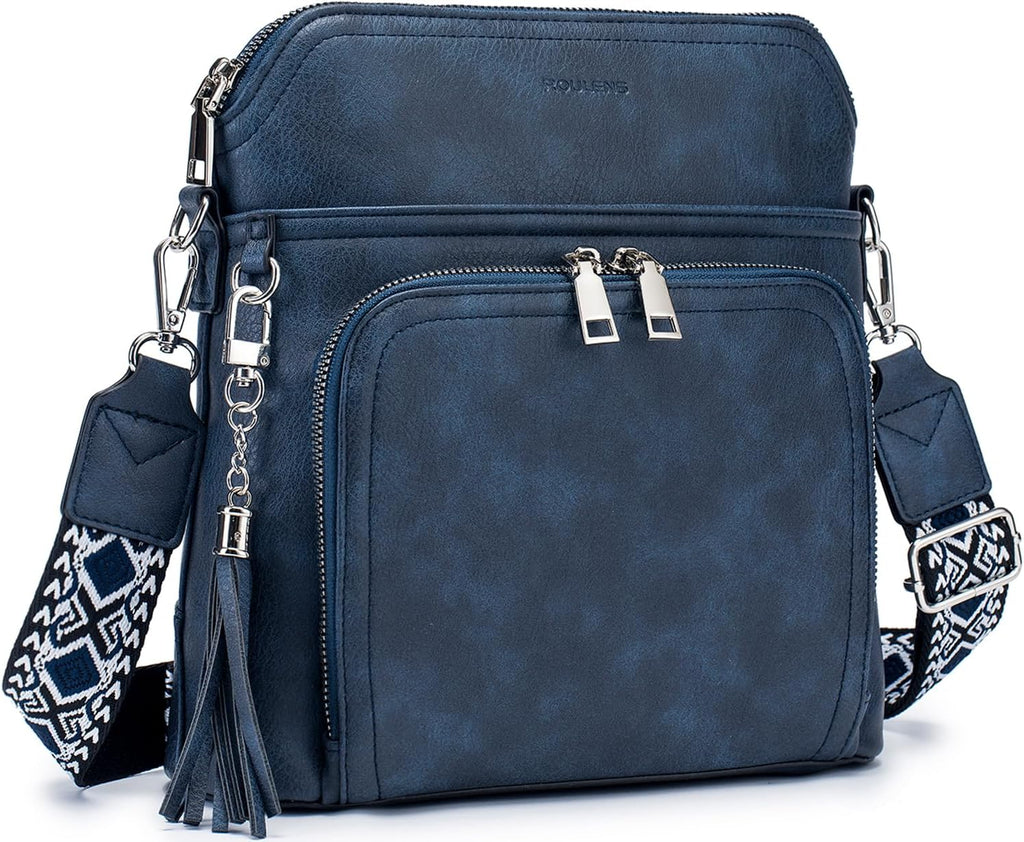 Crossbody Purse for Women Vegan Leather Medium Crossbody Wallet Bag for Travel Women Shoulder Handbags with Tassel