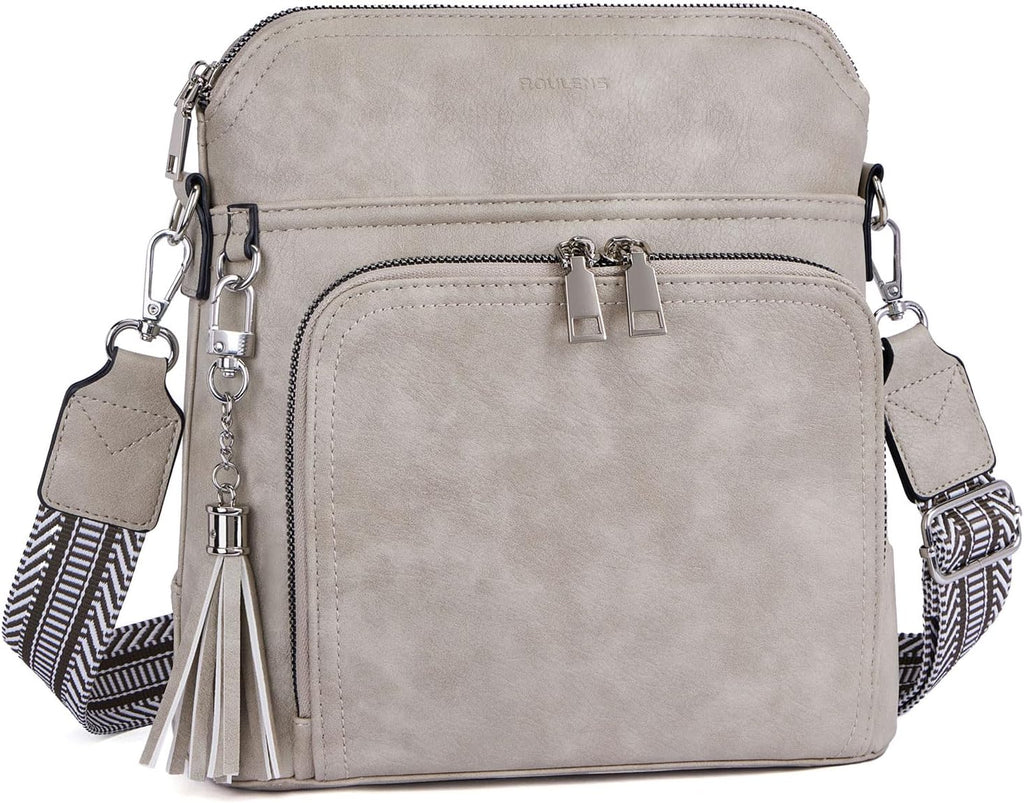 Crossbody Purse for Women Vegan Leather Medium Crossbody Wallet Bag for Travel Women Shoulder Handbags with Tassel