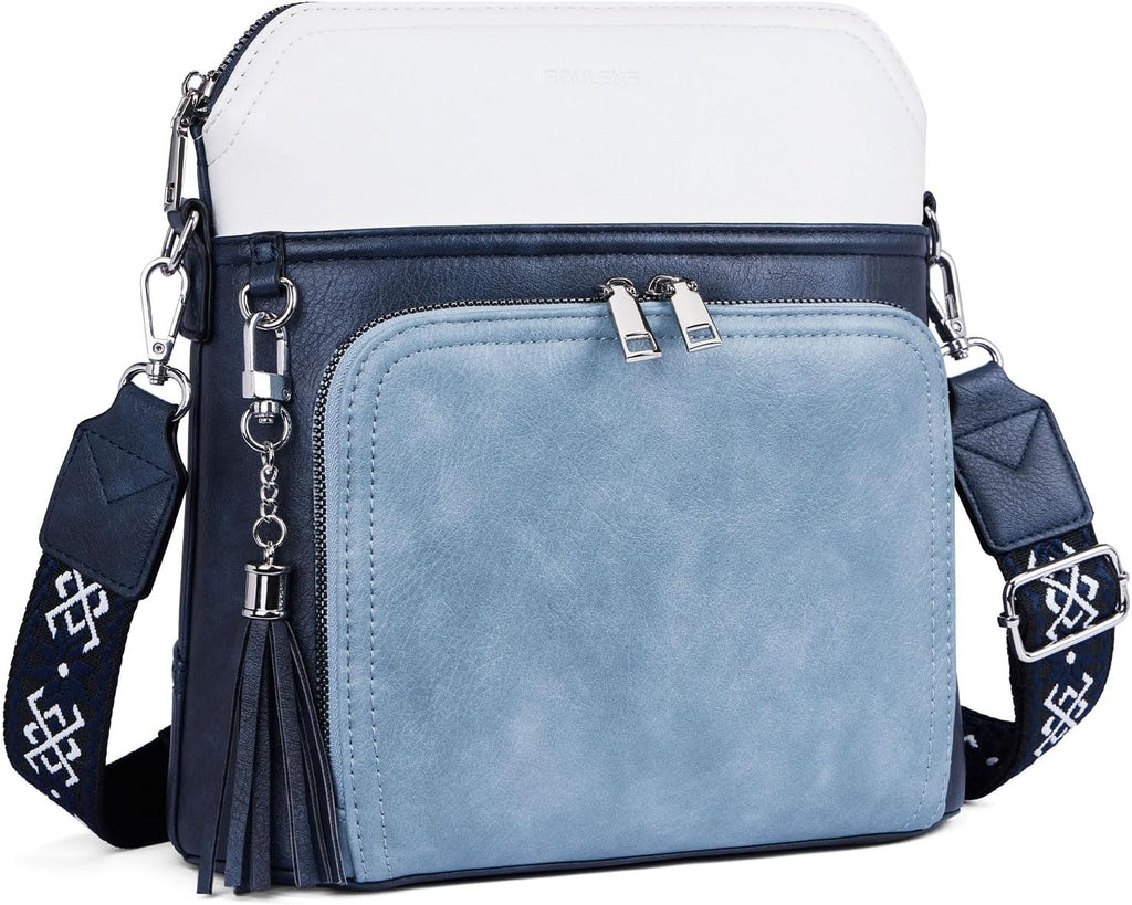 Crossbody Purse for Women Vegan Leather Medium Crossbody Wallet Bag for Travel Women Shoulder Handbags with Tassel