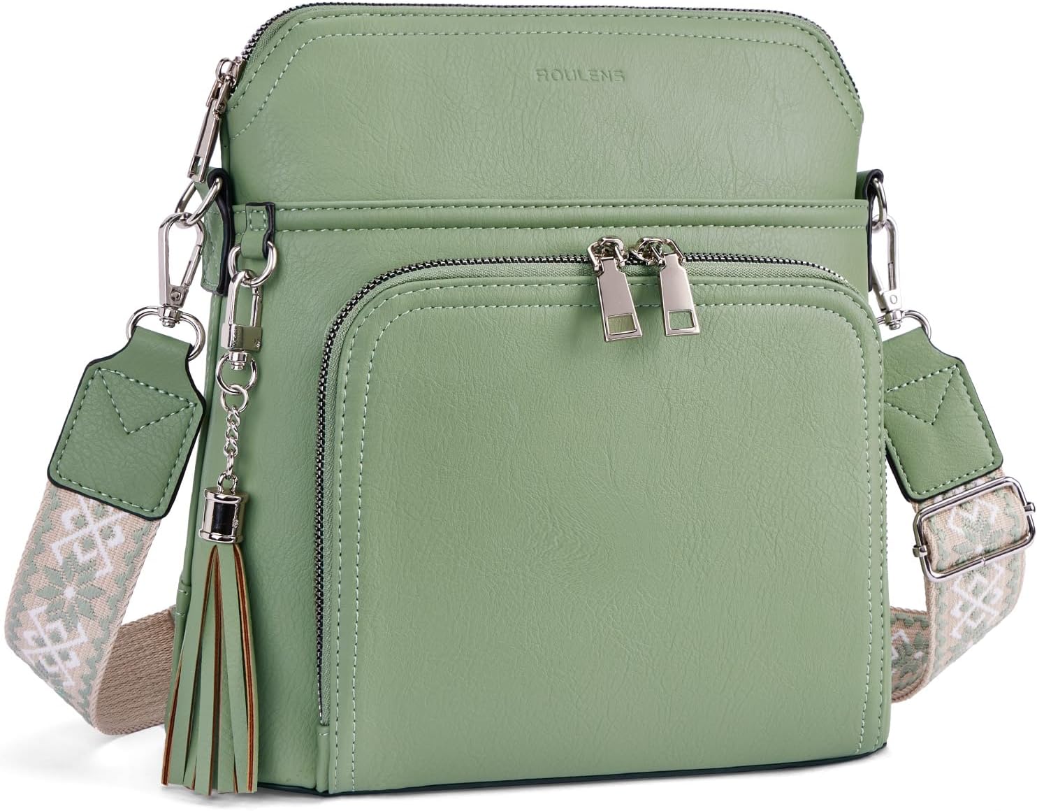 Crossbody Purse for Women Vegan Leather Medium Crossbody Wallet Bag for Travel Women Shoulder Handbags with Tassel