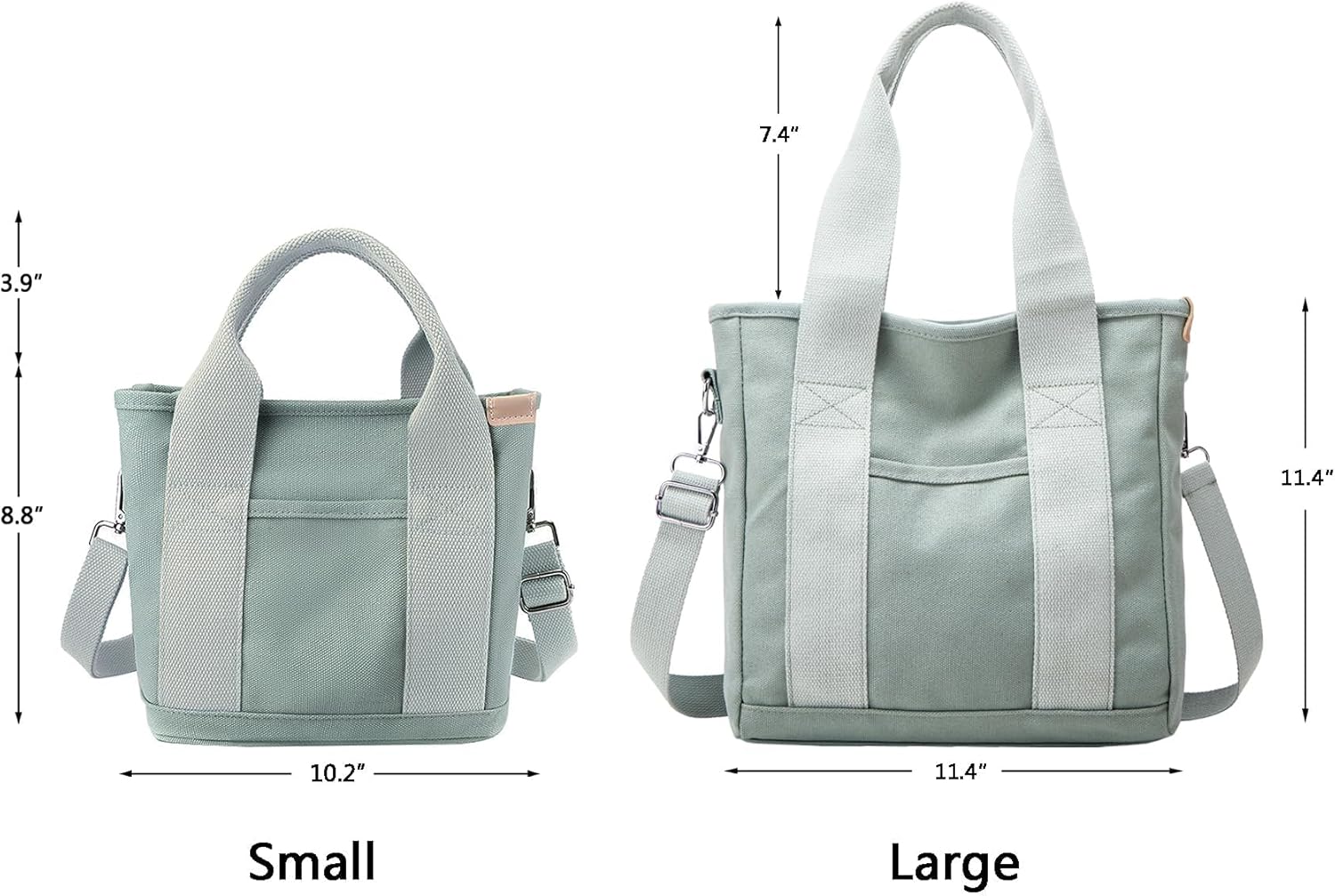Small Tote Bag with Zipper Tote Bag for Women Canvas Crossbody Bag Shoulder Bag Satchel Hobo Bag Messenger