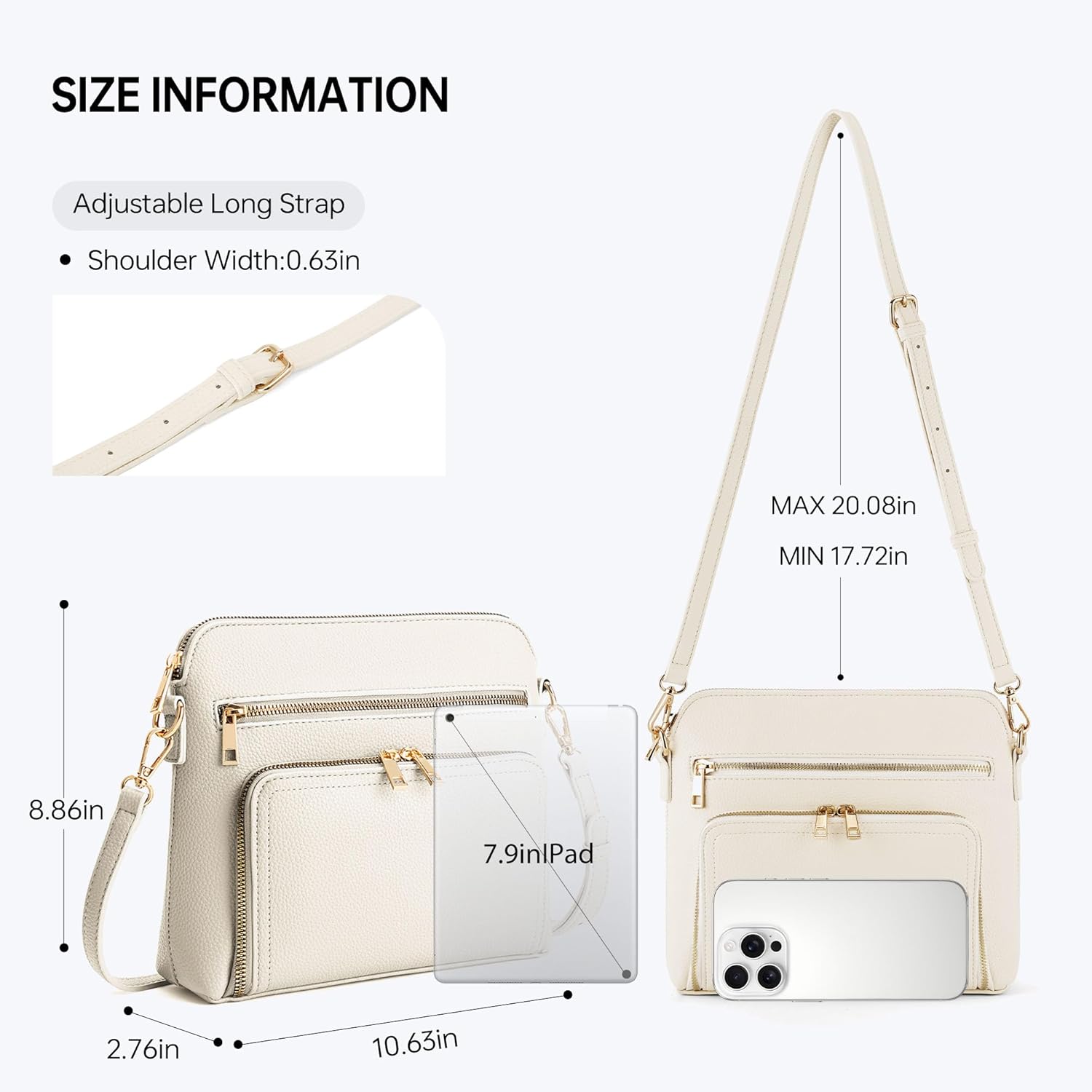 Crossbody Purses for Women Purse with Built in Wallet Rfid Crossbody Bag
