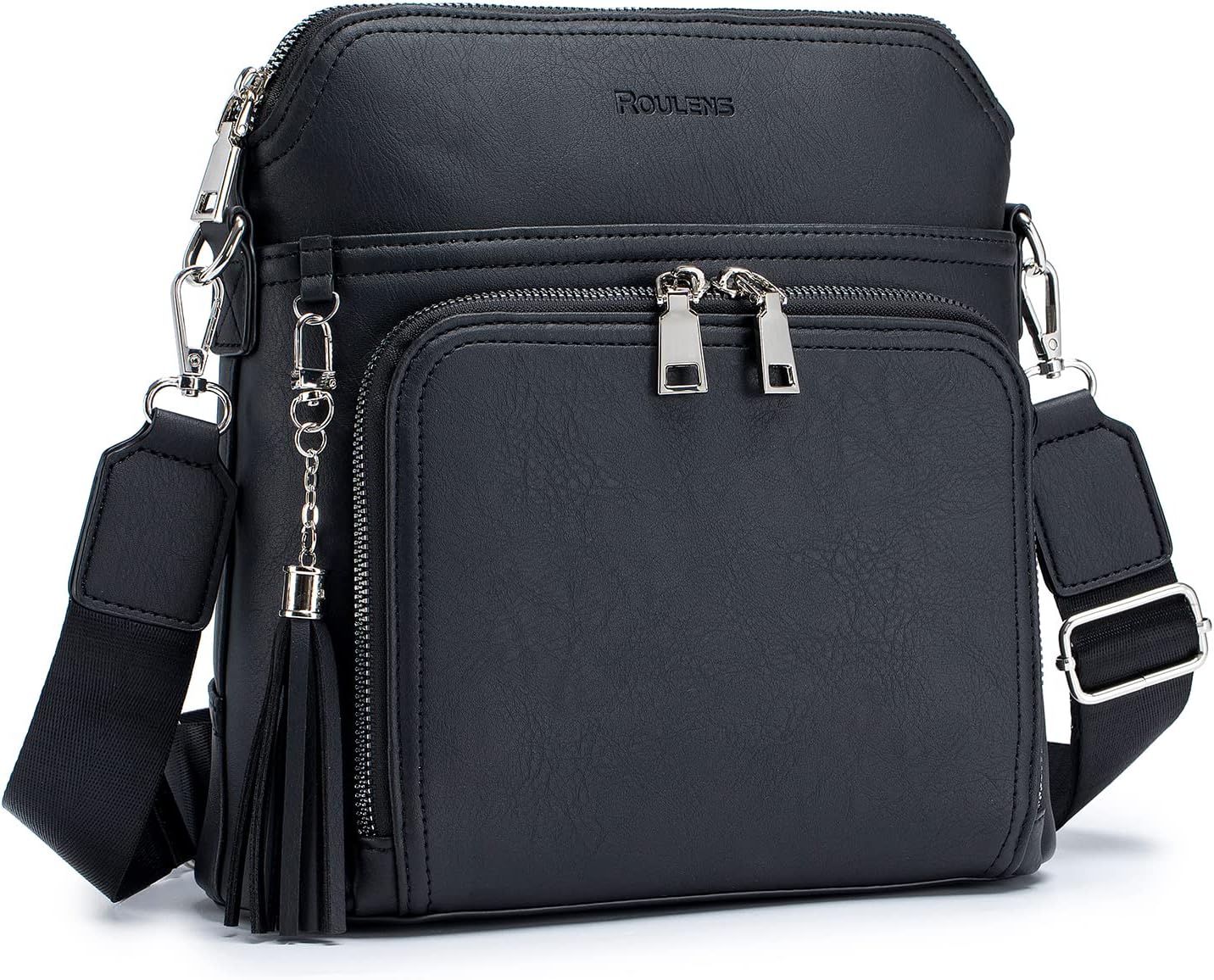 Crossbody Purse for Women Vegan Leather Medium Crossbody Wallet Bag for Travel Women Shoulder Handbags with Tassel