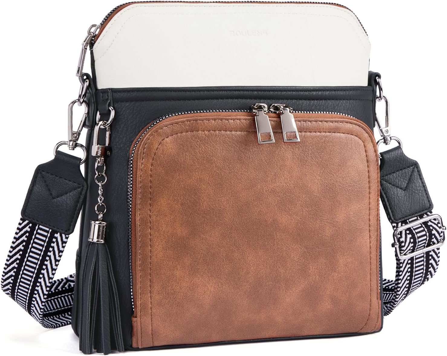 Crossbody Purse for Women Vegan Leather Medium Crossbody Wallet Bag for Travel Women Shoulder Handbags with Tassel