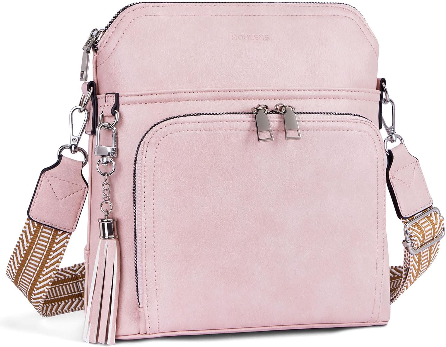 Crossbody Purse for Women Vegan Leather Medium Crossbody Wallet Bag for Travel Women Shoulder Handbags with Tassel