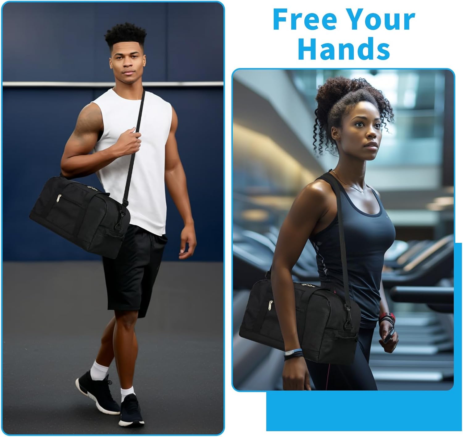 Small Gym Bag 14 inch lightweight Carry On Mini Duffel Bag for Travel Sport