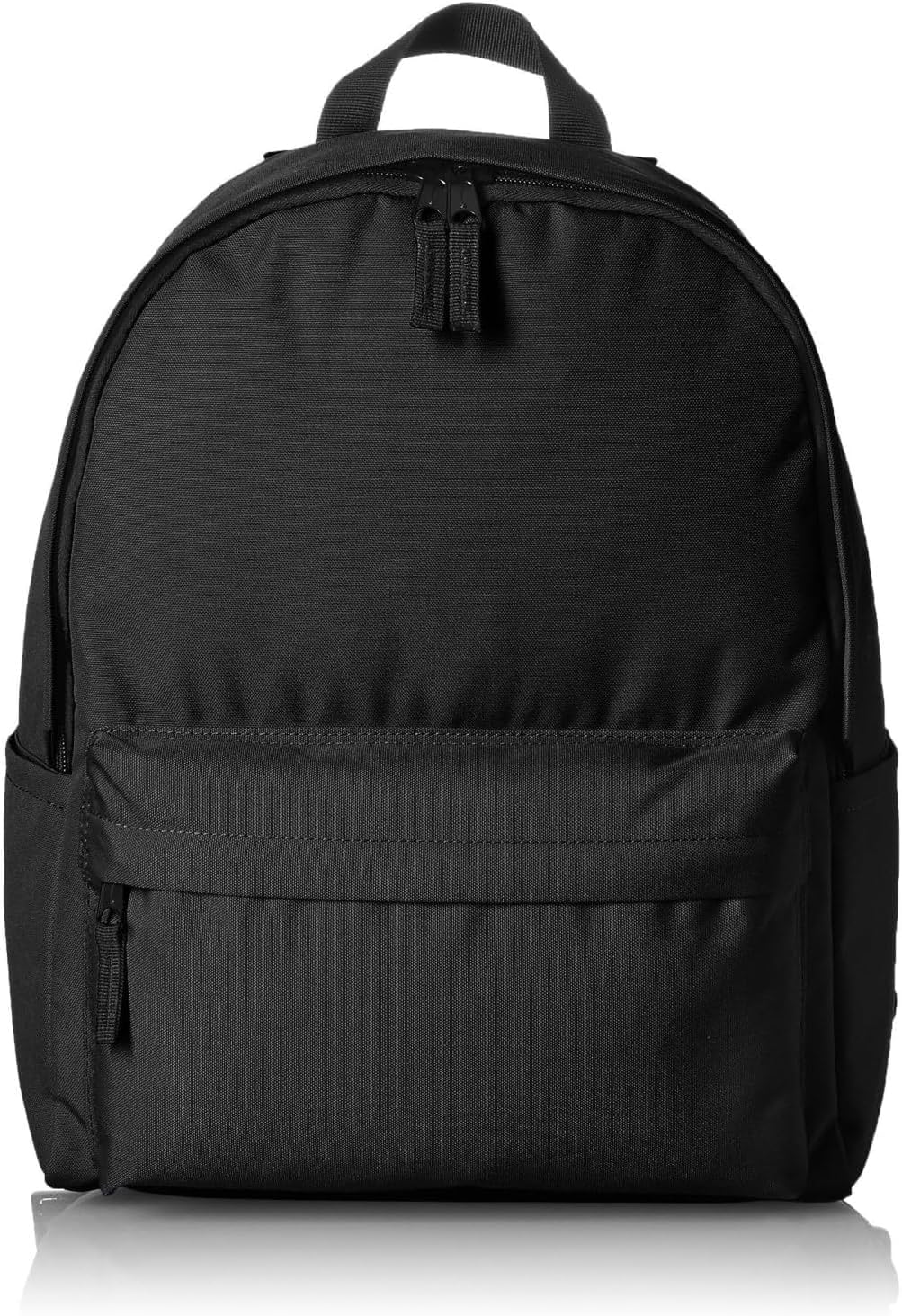 Basics Backpack for School, Travel, Study with Padded Adjustable Shoulder Straps, Spacious Compartment, Water Bottle Pockets, Durable Classic Design, Black