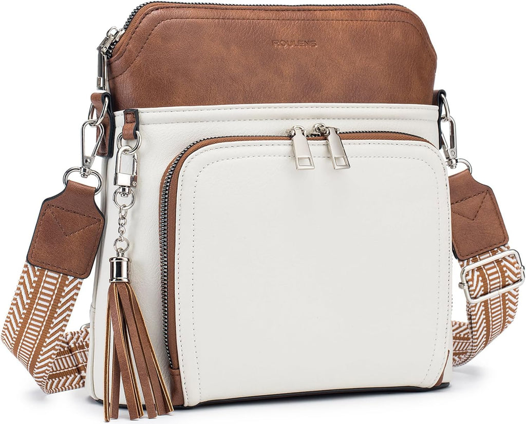 Crossbody Purse for Women Vegan Leather Medium Crossbody Wallet Bag for Travel Women Shoulder Handbags with Tassel