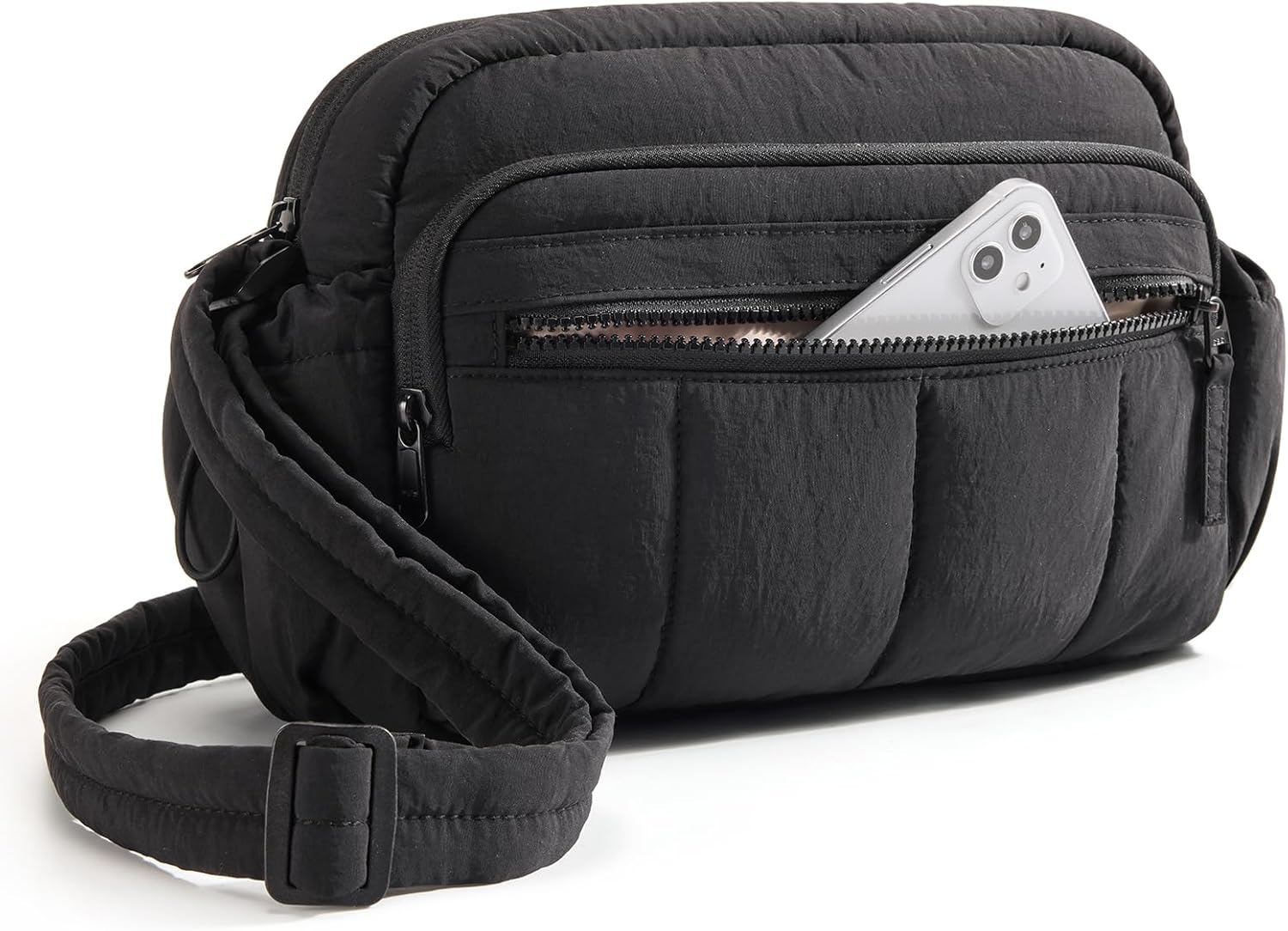 Cross Body Purse, Mini Crossbody Bags for Women Travel Purse, Puffy Shoulder Handbag Wallet with RFID Blocking Slots