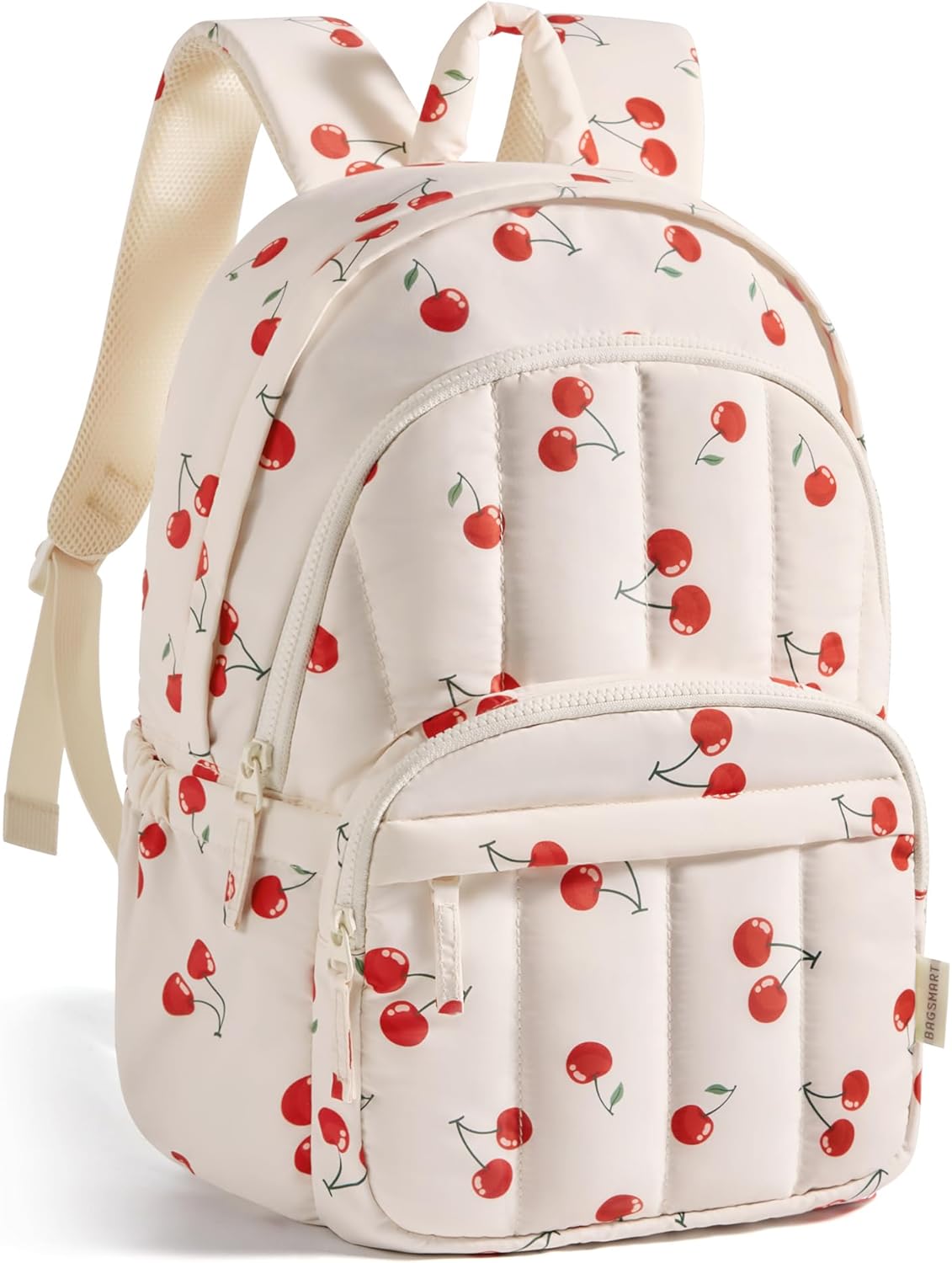 Womens Backpack Small Travel Laptop Backpack for Women, Quilted College Laptop Bookbag, Work Back Pack for Women, Cute Computer Water-Resistant Casual Daypack, Puffer Camel