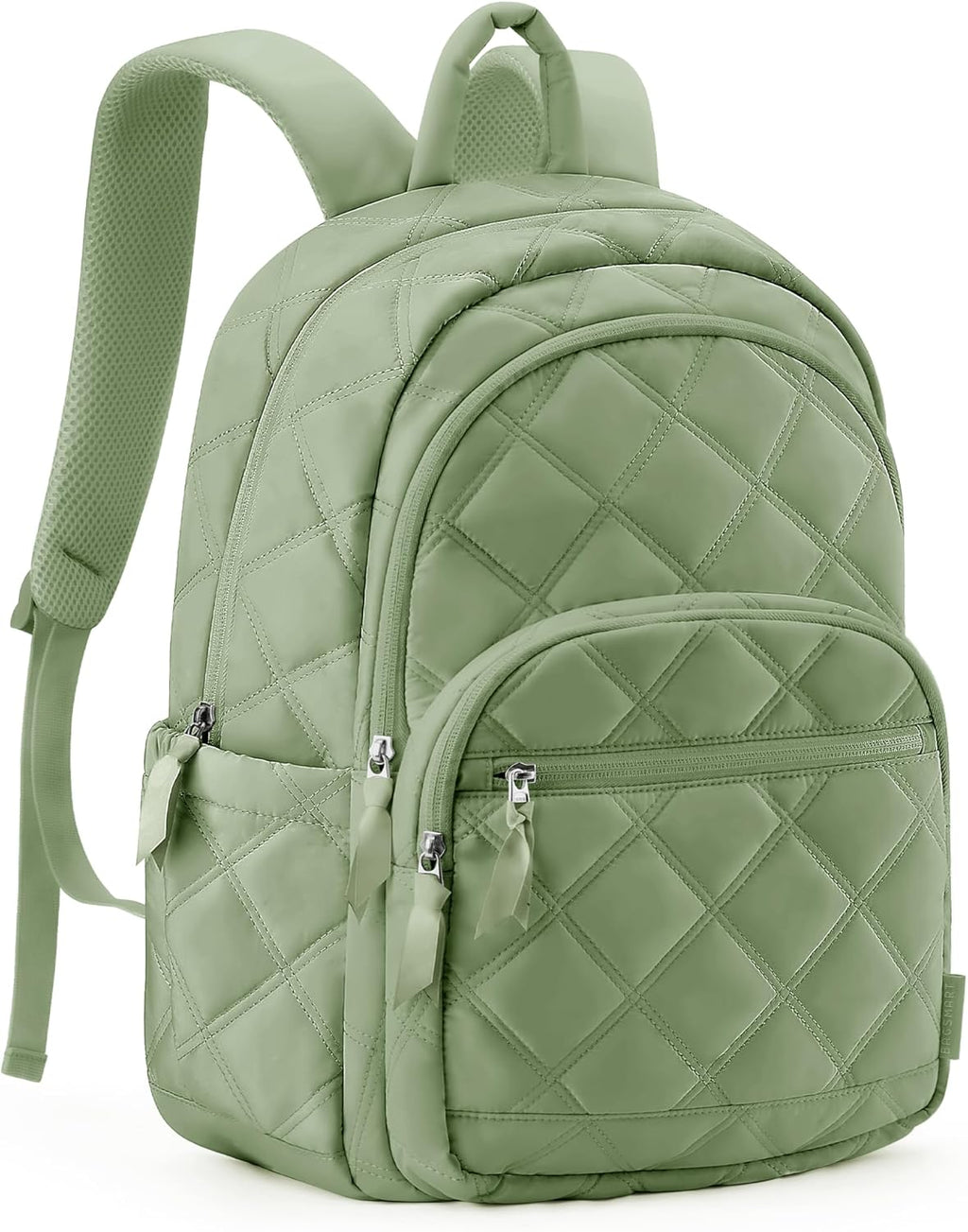 Womens Backpack Small Travel Laptop Backpack for Women, Quilted College Laptop Bookbag, Work Back Pack for Women, Cute Computer Water-Resistant Casual Daypack, Puffer Camel