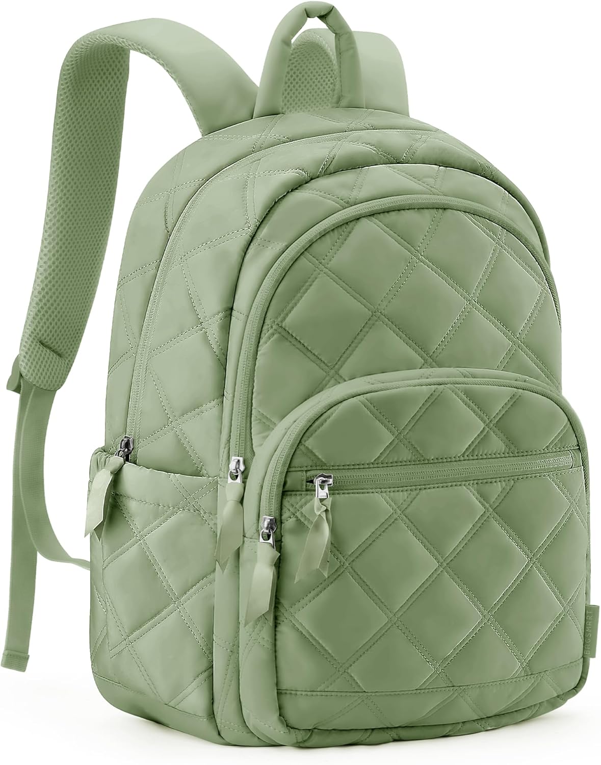 Womens Backpack Small Travel Laptop Backpack for Women, Quilted College Laptop Bookbag, Work Back Pack for Women, Cute Computer Water-Resistant Casual Daypack, Puffer Camel