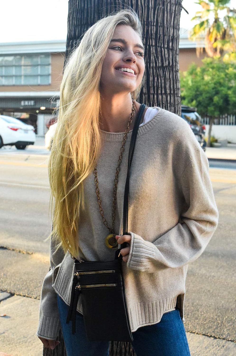 Crossbody Purse Bag Shoulder Bag Multi Pocket Zipper Purse