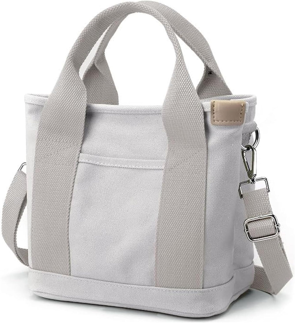 Small Tote Bag with Zipper Tote Bag for Women Canvas Crossbody Bag Shoulder Bag Satchel Hobo Bag Messenger