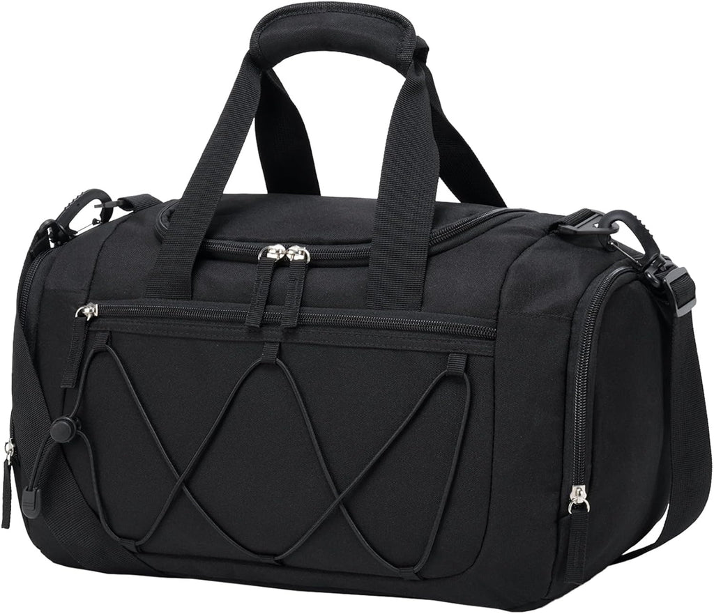Vorspack Gym Bag for Men - 21 Inches Duffle Bag for Travel Lightweight Duffel Bag with Shoe Compartment Personal Item Travel Bag Weekender Bag for Travel Sports Gym - Black