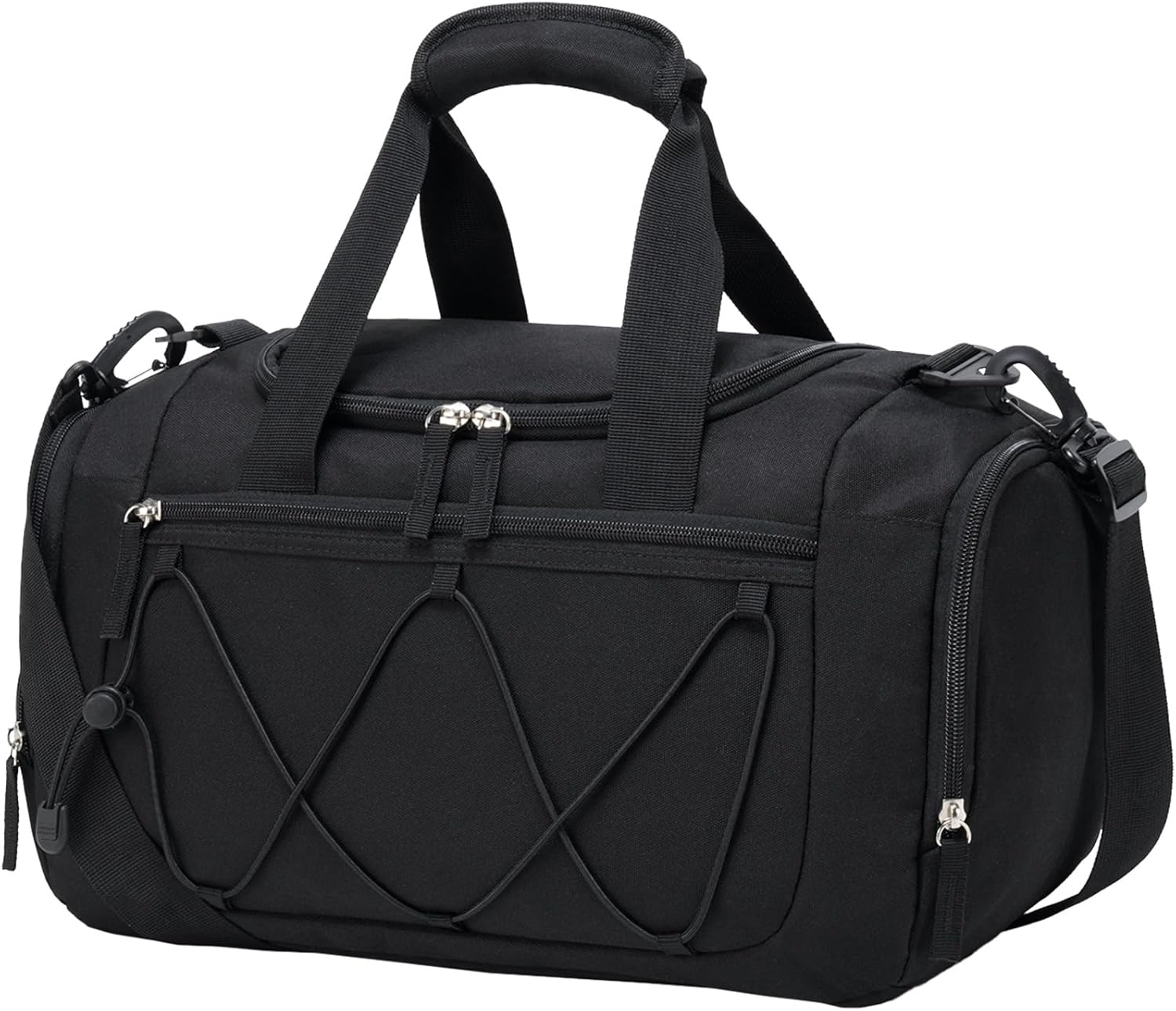 Vorspack Gym Bag for Men - 21 Inches Duffle Bag for Travel Lightweight Duffel Bag with Shoe Compartment Personal Item Travel Bag Weekender Bag for Travel Sports Gym - Black