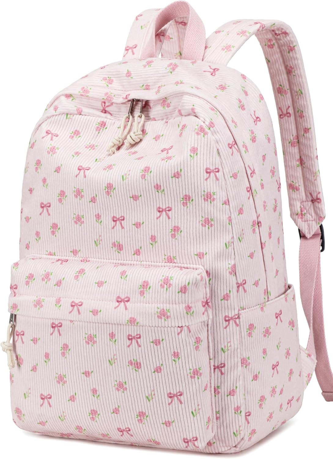 School Backpack for Teens Large Corduroy Bookbag Lightweight 15.6 inch Laptop Bag for Girls Women Casual High School College
