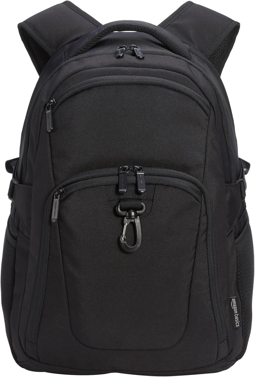 Basics Travel Laptop Backpack with Multiple Pockets and Compartments for 17 in / 43.1 cm Laptop, Water Resistant, Spacious with Padded Shoulder Straps, Black