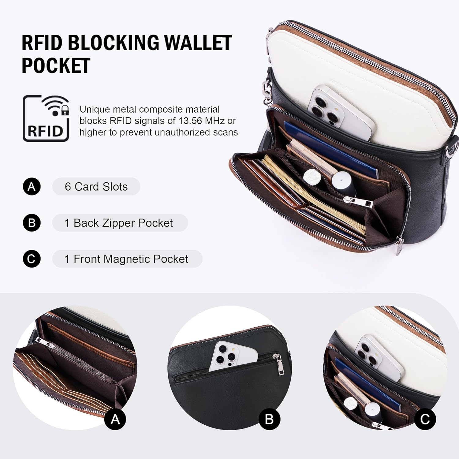 Crossbody Purse for Women Vegan Leather Medium Crossbody Wallet Bag for Travel Women Shoulder Handbags with Tassel