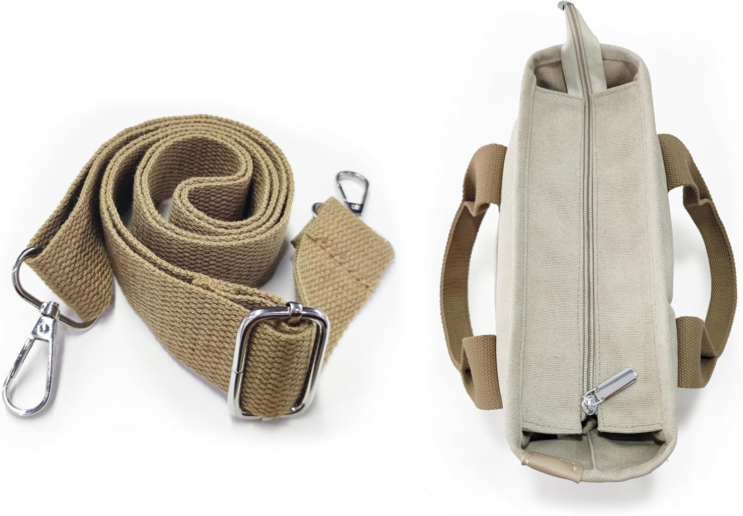 Small Tote Bag with Zipper Tote Bag for Women Canvas Crossbody Bag Shoulder Bag Satchel Hobo Bag Messenger