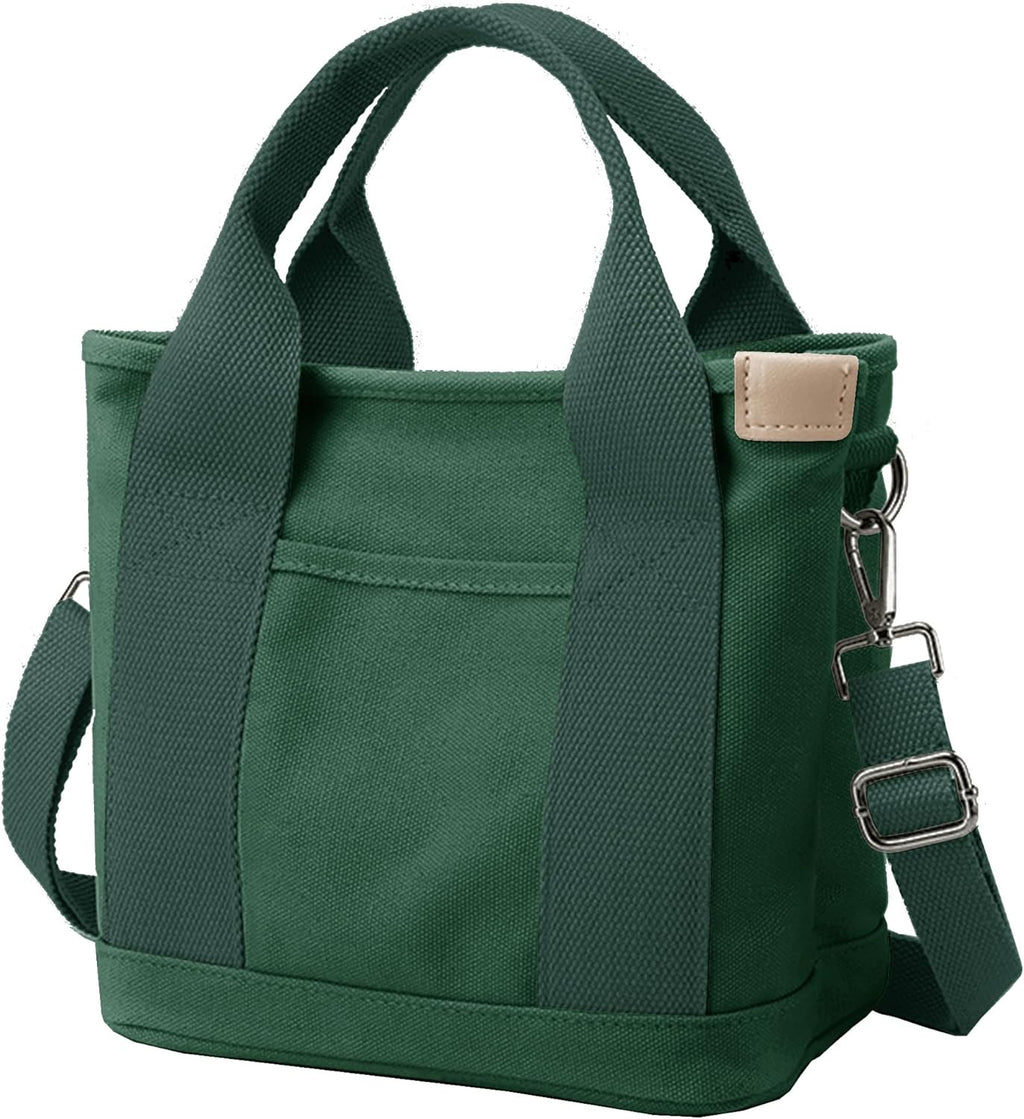 Small Tote Bag with Zipper Tote Bag for Women Canvas Crossbody Bag Shoulder Bag Satchel Hobo Bag Messenger