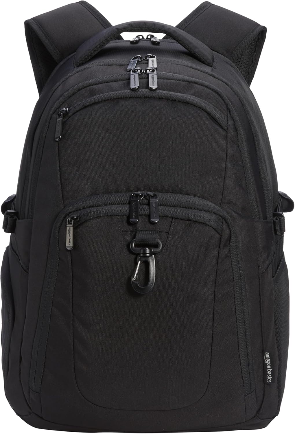 Basics Travel Laptop Backpack with Multiple Pockets and Compartments for 17 in / 43.1 cm Laptop, Water Resistant, Spacious with Padded Shoulder Straps, Black