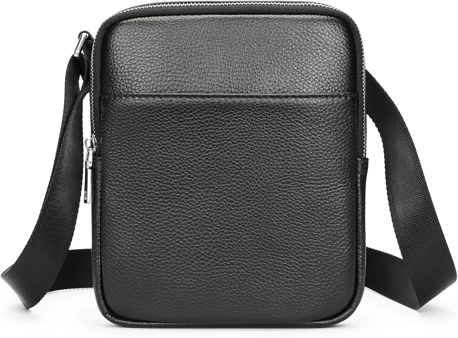 Man Purses and Bags Small, Mini Genuine Leather Messenger and Shoulder Bag for Men with lots of Zipper Pockets | Small, Mini, for Men